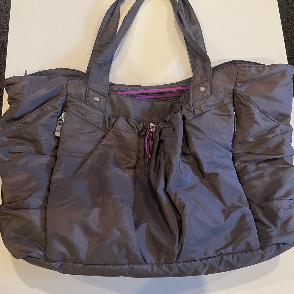 Baggallini Gray Travel Bag with Casual Tote Style and Soft Texture
